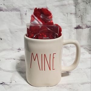 Rae Dunn "MINE" mug with 5 surprise items inside.  NEW